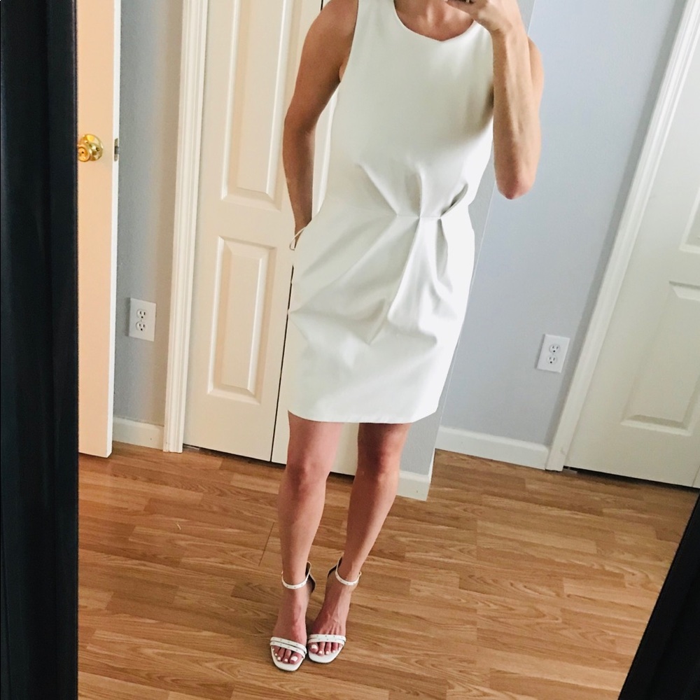 Armani Exchange White Leather Cocktail Dress